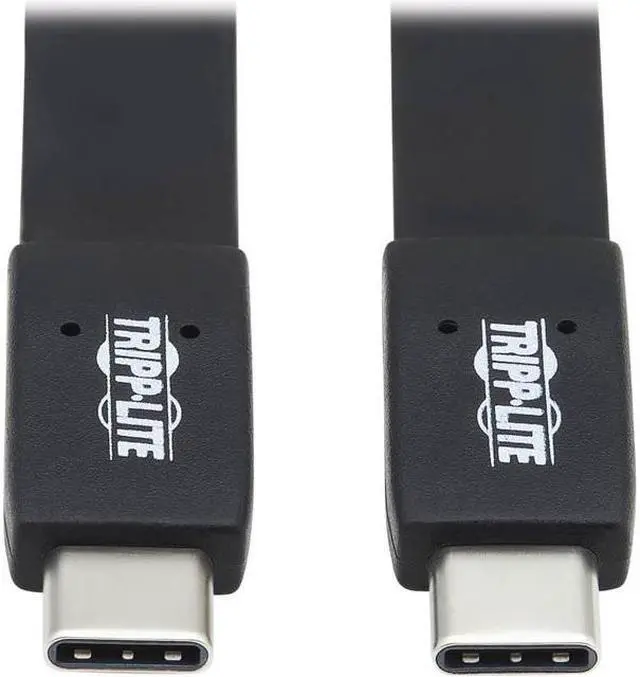 Alt view image 2 of 6 - Tripp Lite U420-003-G2-Fl Flat Usb-C To Usb-C Cable M/M Black 3 Ft.