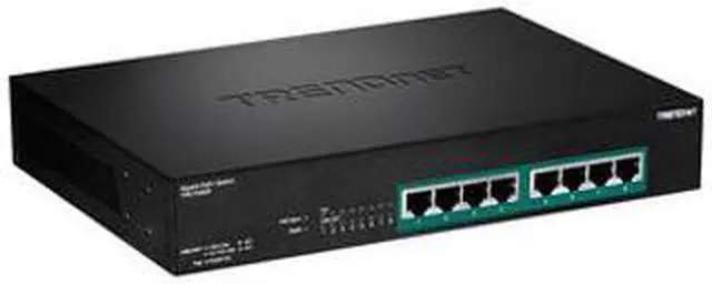 Alt view image 2 of 3 - TRENDnet - TPE-TG80F - TRENDnet 8-Port Gigabit Full Power Poe+ Switch; 8 x Gigabit PoE+ Ports; 240W Power Budget; 16Gbps