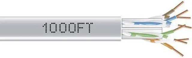 Alt view image 3 of 13 - Black Box EYN876A-PB-1000 CAT6 550-MHz Solid Bulk Cable - Unshielded, CMR Grade PVC, Gray, 1000 ft. Pull Box