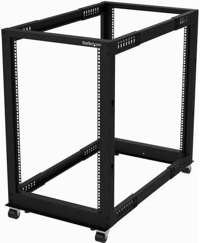 Alt view image 3 of 7 - StarTech 18U Open Frame Rack 4 Post 22 to 40" 4POSTRACK18U