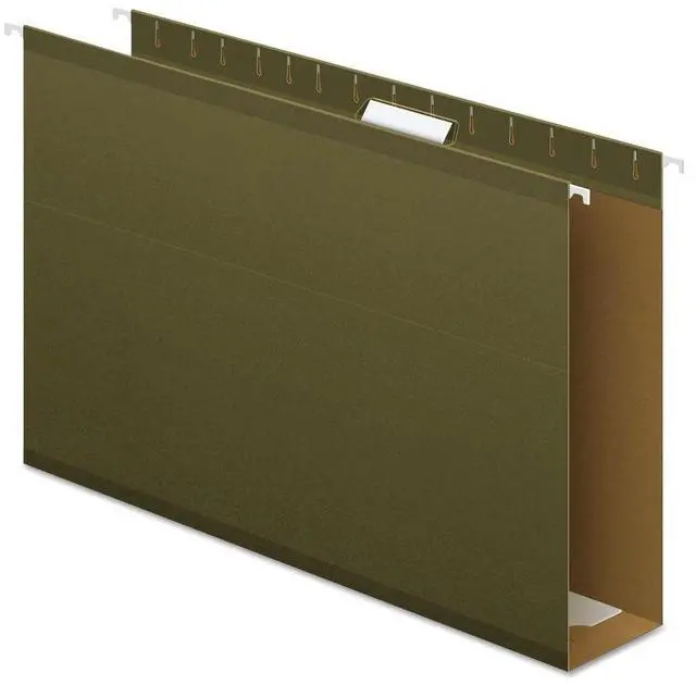 Alt view image 2 of 14 - Pendaflex Reinforced 3" Extra Capacity Hanging Folders Legal Standard Green 25/Box 4153X3