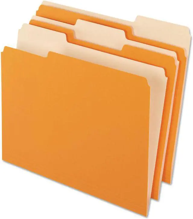 Alt view image 4 of 4 - Pendaflex Interior File Folders 1/3 Cut Top Tab Letter Orange 100/Box 421013ORA
