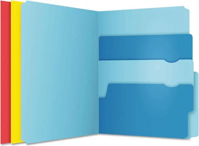 Alt view image 3 of 17 - TOPS Products Multi Section File Folder Pkt Ltr 24/PK Assorted 10772