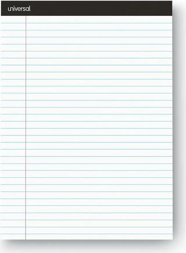 Alt view image 3 of 5 - Innovera UNV30730 Premium Ruled Writing Pads, White, 8.5 X 11.75, Legal/Wide, 50 Sheets, 12 Pads