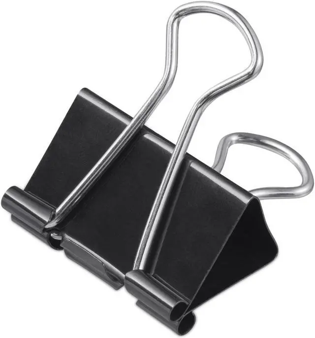 Alt view image 3 of 5 - Universal 11060 Mini Binder Clips, 1/4 Inch Capacity, 1/2 Inch Wide, Black, 60/Pack
