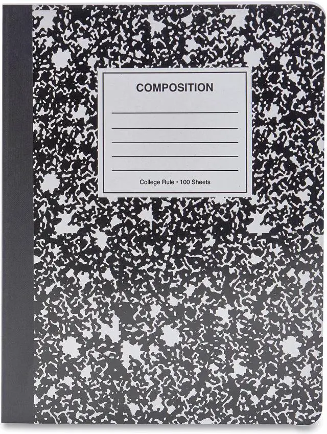 Alt view image 2 of 2 - Innovera 20940 Composition Book, College Rule, 9 3/4 X 7 1/2, White, 100 Sheets