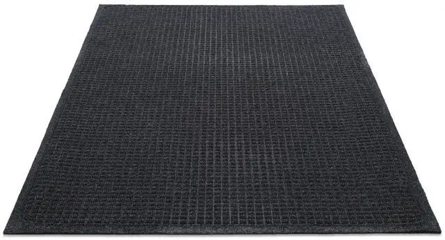 Alt view image 2 of 5 - Genuine Joe Indoor Floor Mats 3'x5' Charcoal Gray 58936