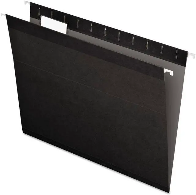 Alt view image 2 of 15 - Pendaflex Reinforced Hanging Folders 1/5 Tab Letter Black 25/Box 415215BLA