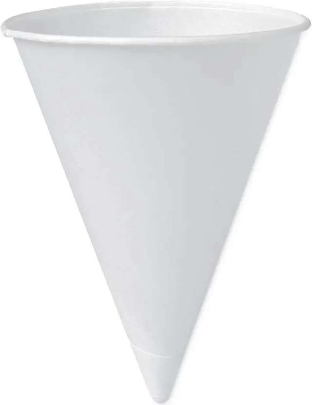 Alt view image 4 of 12 - Bare Treated Paper Cone Water Cups, 6 oz., White, 200/Bag