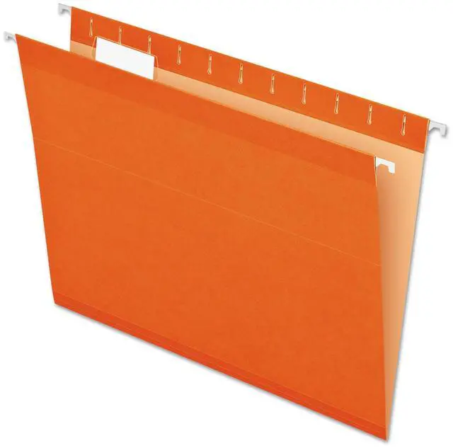 Alt view image 2 of 15 - Pendaflex Reinforced Hanging Folders 1/5 Tab Letter Orange 25/Box 415215ORA