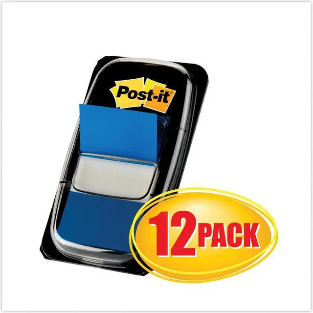 Alt view image 7 of 18 - Post-it Marking Page Flags in Dispensers Blue 12 50-Flag Dispensers/Pack 680BE12
