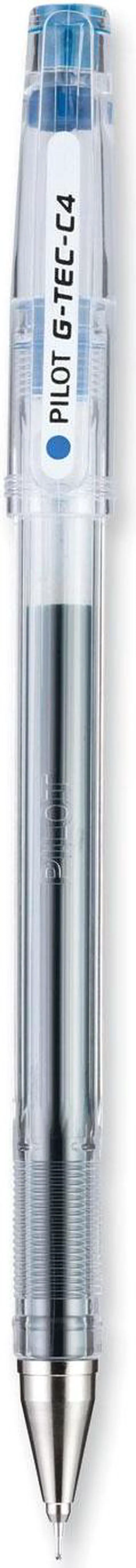 Alt view image 4 of 5 - Pilot 35492 G-Tec-C Ultra Gel Pen, Fine Pen Point Type - 0.4 mm Pen Point Size - Blue Gel-based Ink - Clear - 1Each
