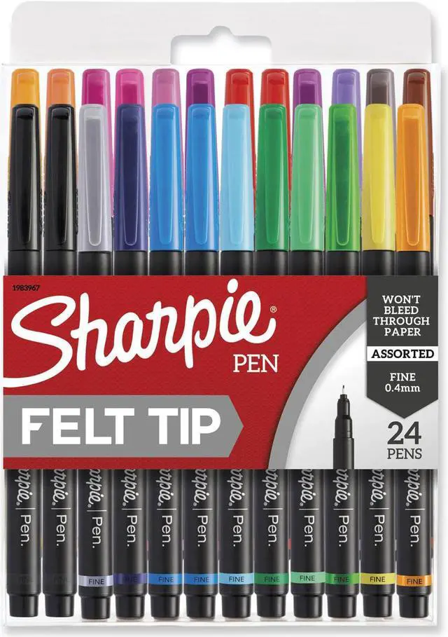 Alt view image 17 of 17 - Sanford 1983967 Sharpie Art Pens, Fine Point, Assorted Colors, 24 Count