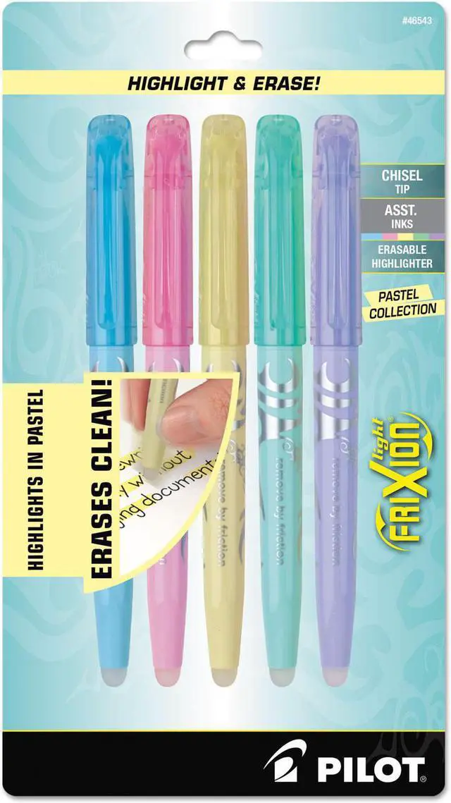 Alt view image 3 of 8 - Pilot FriXion Light Pastel Collection Erasable Highlighters Assorted 5/Pack 46543