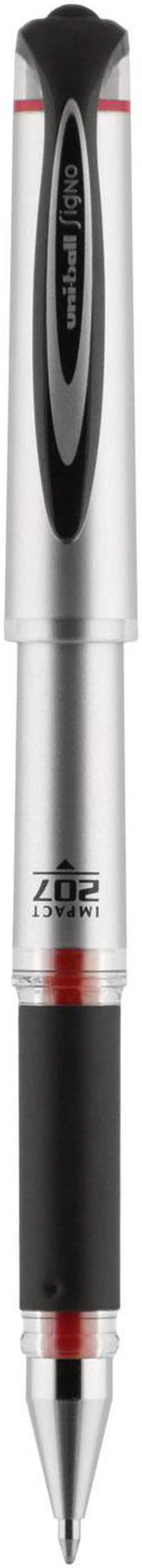 Alt view image 6 of 9 - uni-ball 207 Impact Stick Gel Pen Bold 1mm Red Ink Black Barrel 65802