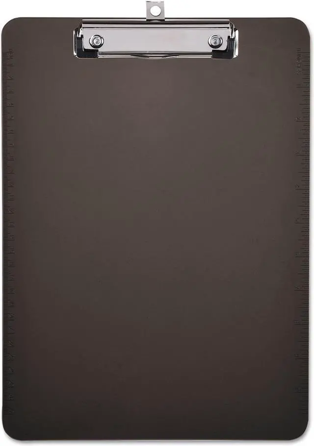 Alt view image 2 of 4 - Universal 40311 Plastic Clipboard With Low Profile Clip, 1/2 Inch Cap, 8 1/2 X 11, Translucent Black
