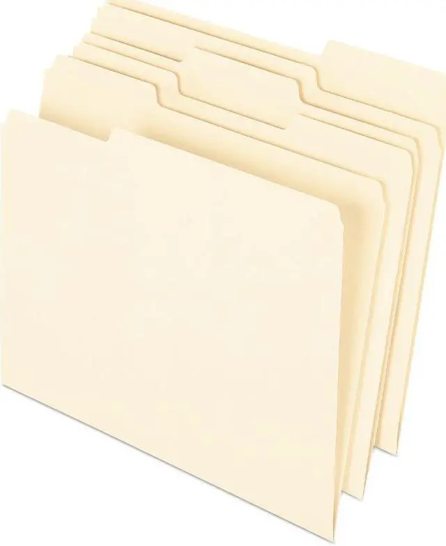 Alt view image 2 of 7 - Pendaflex Earthwise 100% Recycled Paper File Folder 1/3 Cut Letter Manila 100/Box 74520