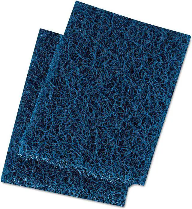 Alt view image 3 of 3 - Extra Heavy-Duty Scour Pad, 3 1/2 x 5, Blue/Gray, 20/Carton 188