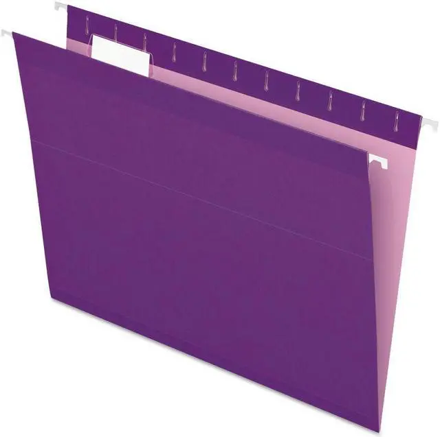 Alt view image 2 of 15 - Pendaflex Reinforced Hanging Folders 1/5 Tab Letter Violet 25/Box 415215VIO