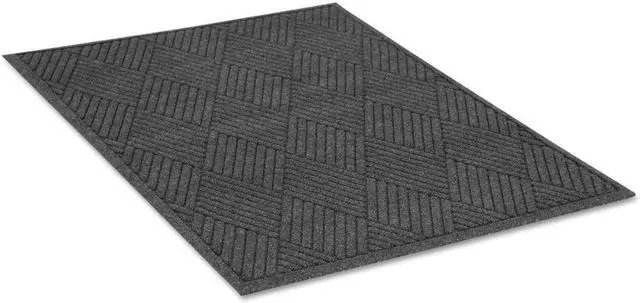 Alt view image 2 of 2 - Guardian EGDFB040804 EcoGuard Diamond Floor Mat, Rectangular, 48 x 96, Charcoal