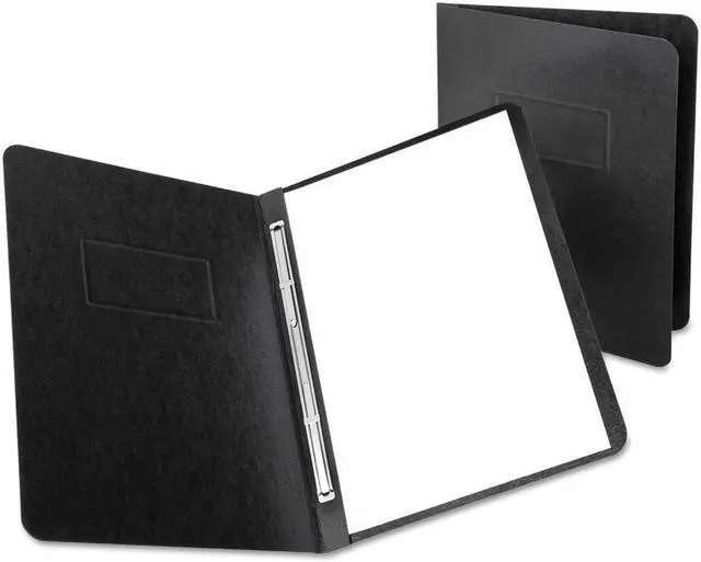 Main image of Oxford 12706 PressGuard Coated Report Cover, Prong Clip, Letter, 3" Capacity, Black
