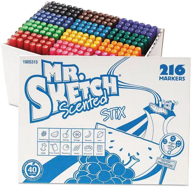 Alt view image 10 of 10 - Mr. Sketch Scented Stix Watercolor Markers Fine Point 12 Colors 216/Set 1905315