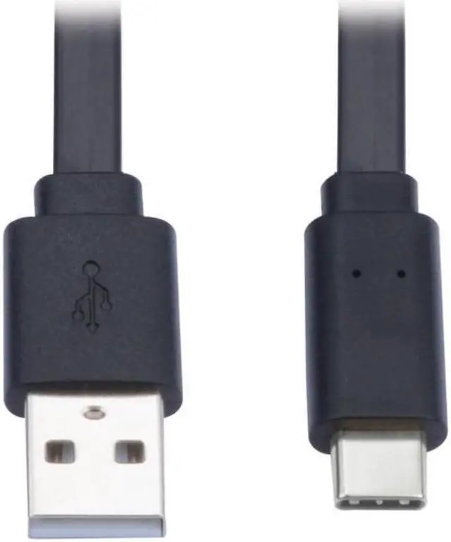 Alt view image 13 of 17 - TRIPP LITE U038-006-FL USB-A TO USB-C FLAT CABLE - M/M, USB 2.0, THUNDERBOLT 3 COMPATIBLE, BLACK, 6 FT.