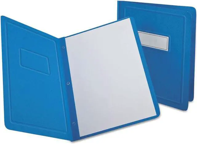 Alt view image 2 of 6 - Oxford 52501 Paper Report Cover, Tang Clip, Letter, 1/2" Capacity, Light Blue, 25/Box