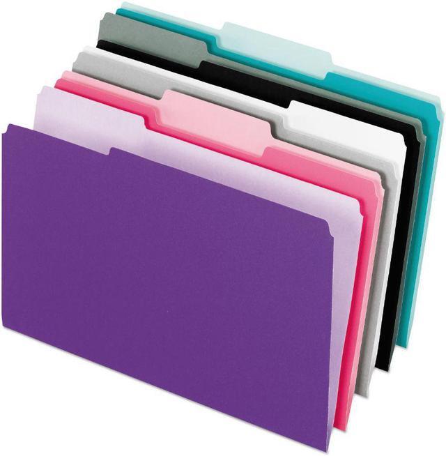 Alt view image 2 of 9 - Pendaflex Interior File Folders 1/3 Cut Top Tab Letter Pastel Assortment 100/Box 421013ASST2