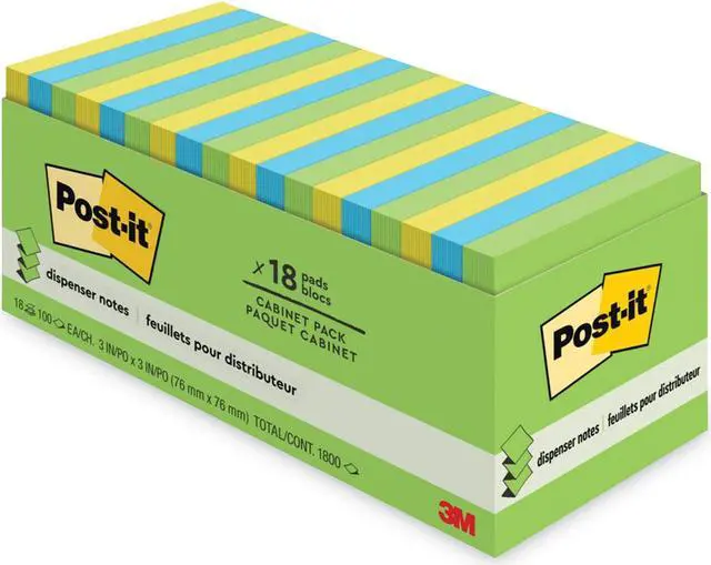 Alt view image 11 of 18 - Original Pop-up Refill 3 x 3 Assorted Jaipur Colors 100-Sheet 18/Pack
