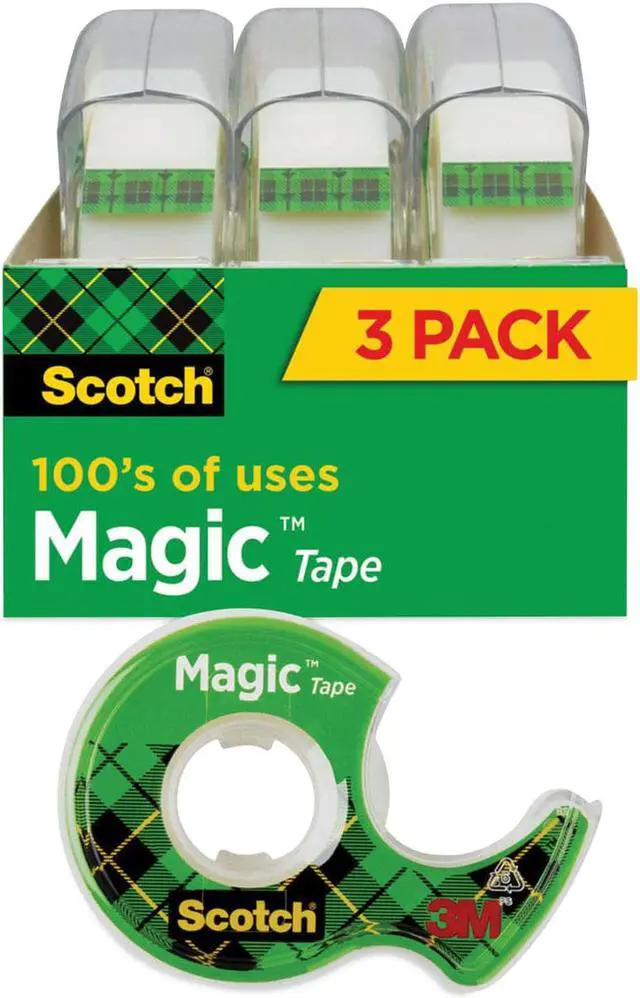 Alt view image 9 of 16 - Scotch Magic Tape in Handheld Dispenser 3/4" x 300" 1" Core Clear 3/Pack 3105