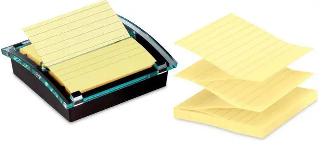 Alt view image 8 of 14 - Post-it Pop-up Note Dispenser/Value Pack 4 x 4 Self-Stick Notes Black/Clear
