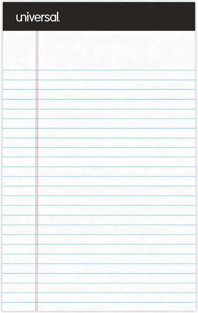 Alt view image 2 of 4 - Innovera UNV57300 Premium Ruled Writing Pads, White, 5 X 8, Legal Rule, 50 Sheets, 12 Pads