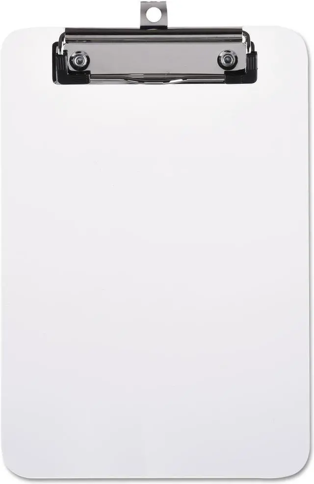 Main image of Universal 40312 Plastic Clipboard With Low Profile Clip, 1/2 Inch Capacity, Holds 5 X 8, Clear