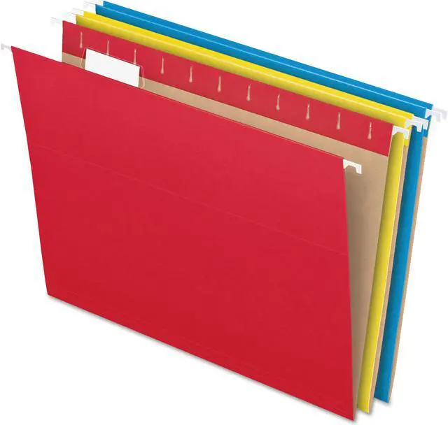 Alt view image 3 of 18 - Pendaflex Essentials Colored Hanging Folders 1/5 Tab Letter Assorted Colors 25/Box 81612
