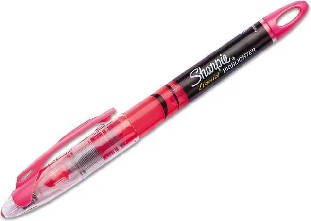 Alt view image 9 of 13 - Sharpie Accent Liquid Pen Style Highlighter Chisel Tip Fluorescent Pink Dozen 1754464