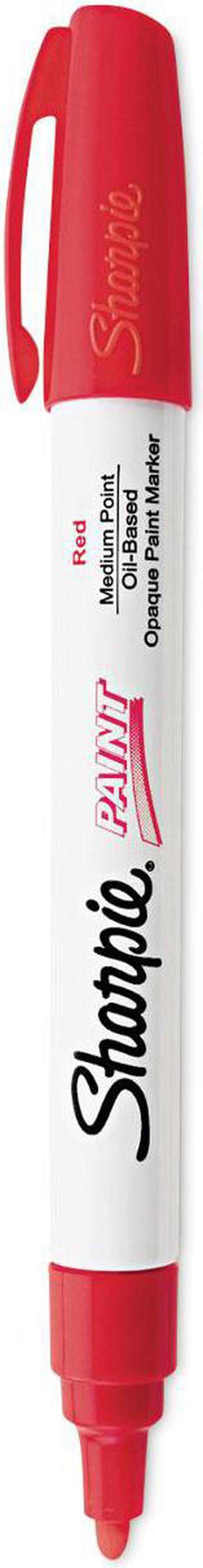 Alt view image 2 of 10 - Sharpie Permanent Paint Marker, Medium Bullet Tip, Red, Dozen 2107613