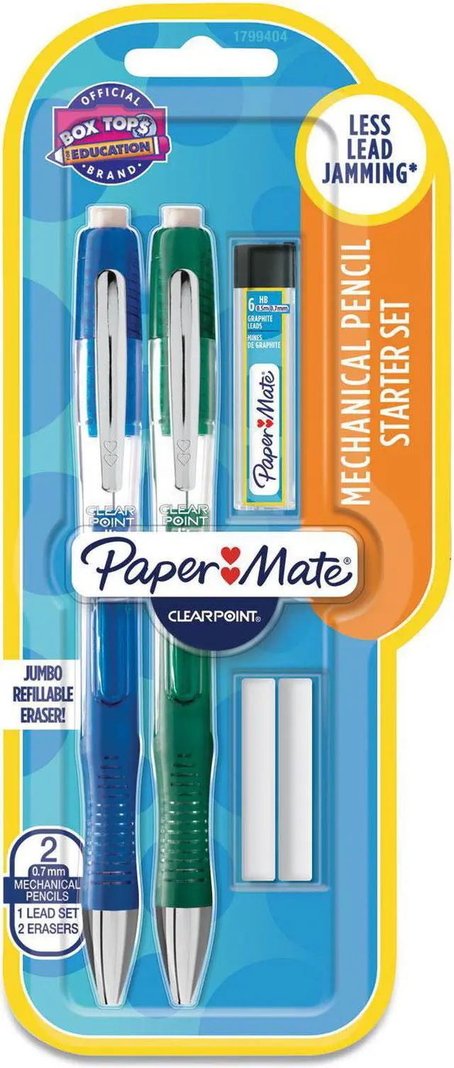 Alt view image 3 of 3 - Paper Mate Clearpoint Elite Mechanical Pencils  HB  No. 2  0.7 mm  Black Barrel  2/Pack 1799404