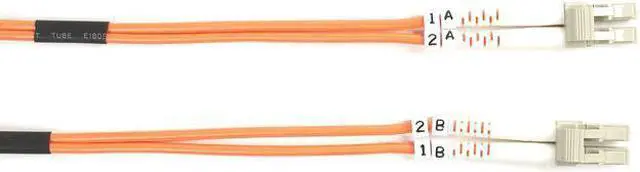 Alt view image 5 of 9 - Black Box FO625-010M-LCLC OM1 62.5-Micron Multimode Fiber Optic Patch Cable - OFNR PVC, LC-LC, Orange, 10 m (32.8 ft.)