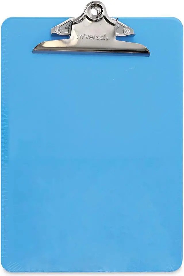 Alt view image 5 of 13 - UNIVERSAL Plastic Clipboard with High Capacity Clip 1" Capacity Holds 8 1/2 x 12 Blue 40307