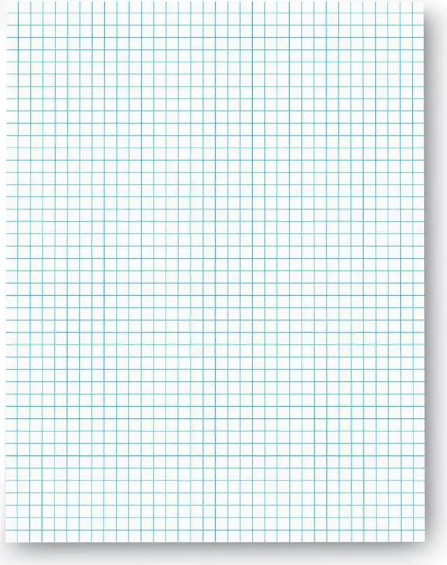 Alt view image 2 of 3 - Universal UNV20631 Economy Ruled Writing Pads, Quadrille, 8.50" x 11.75", White, 50 Sheets, 1 Dozen