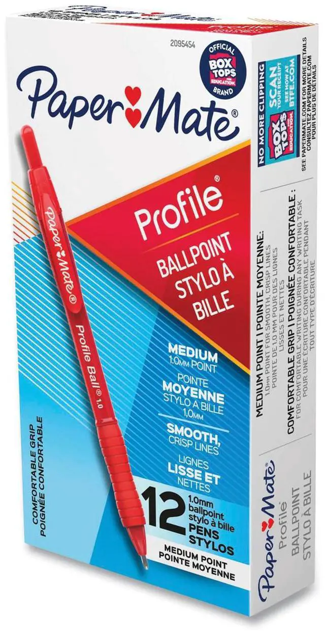 Alt view image 6 of 11 - Paper Mate Pen,Ballpt,1.0mm,Rd 2095454