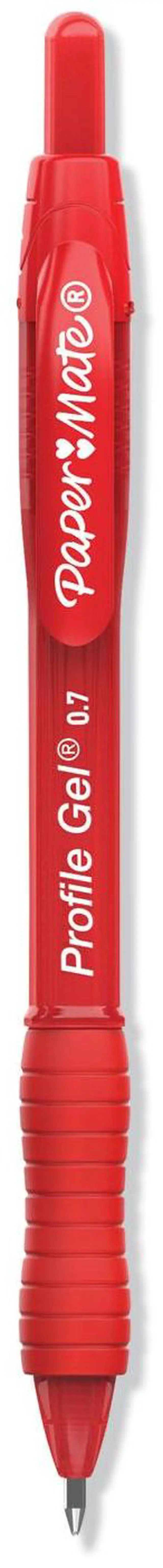 Alt view image 14 of 15 - Paper Mate Retractable Gel Pen Medium 0.7 mm Red Ink 2095463