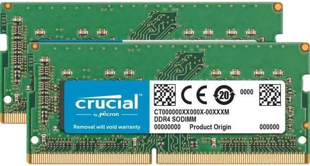 Alt view image 6 of 20 - Crucial 64GB (2 x 32GB) DDR4 2666 (PC4 21300) Unbuffered Memory for Apple Model CT2K32G4S266M