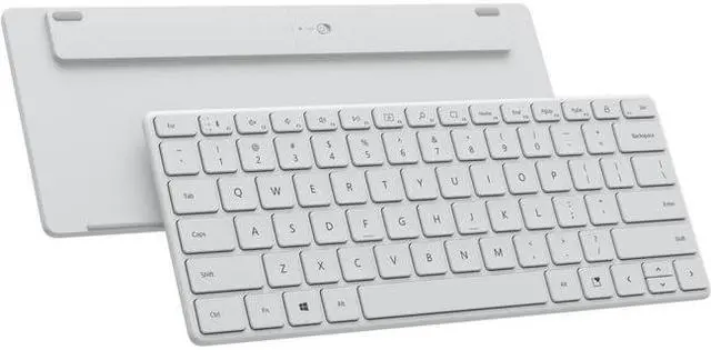 Alt view image 2 of 5 - Microsoft Designer Compact Keyboard - Glacier. Standalone Wireless Bluetooth Keyboard. Compatible with Bluetooth Enabled PCs/Mac