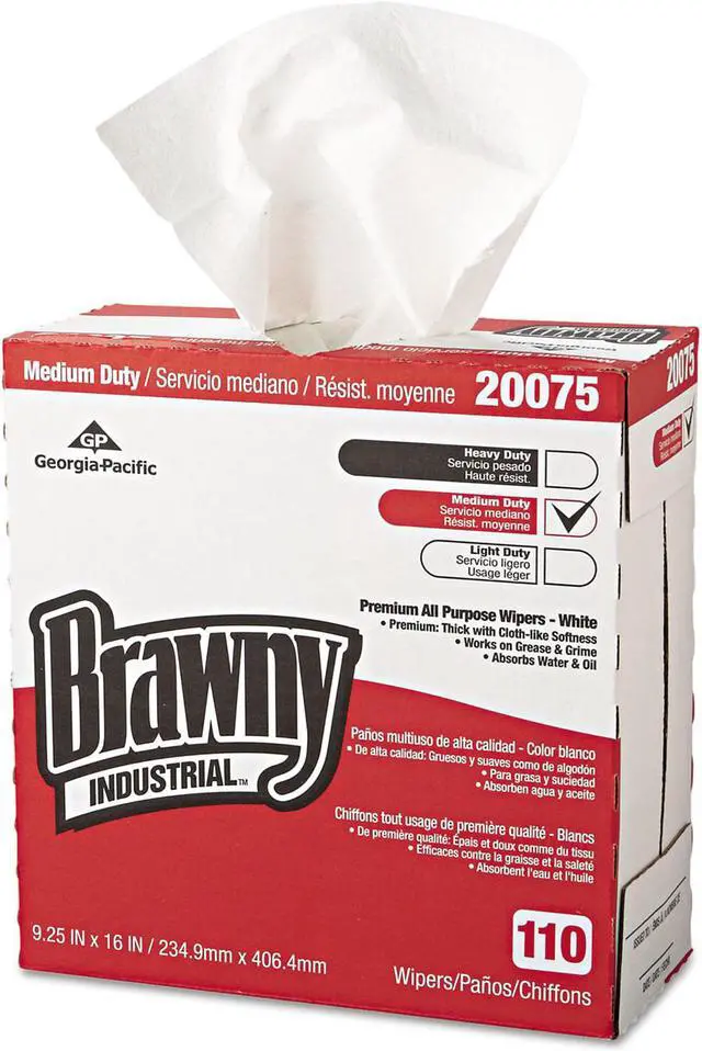 Alt view image 8 of 11 - Georgia Pacific Professional Tall Dispenser All-Purpose DRC Wipers, 9 1/4x16, White, 110/Box 10 Boxes/Carton