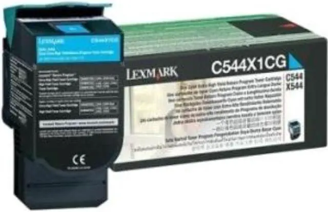 Alt view image 3 of 5 - Lexmark C544X4CG Extra High Yield Return Program Toner Cartridge - Cyan