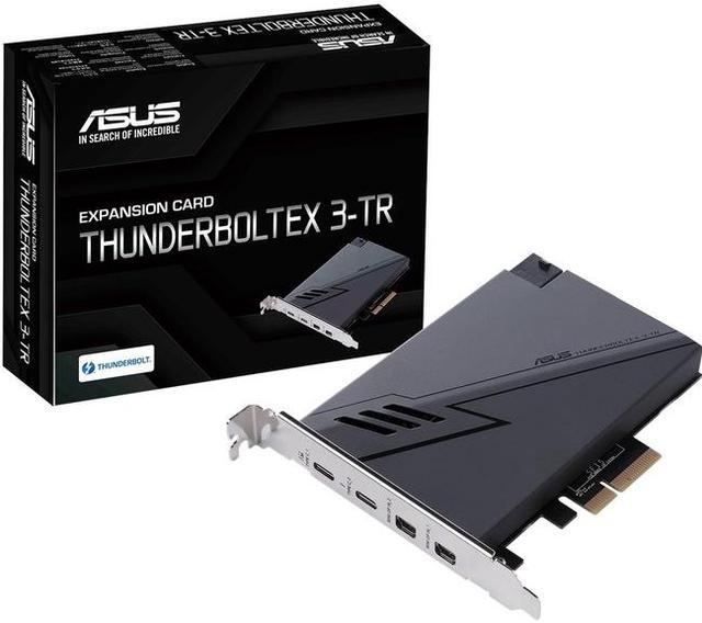 Alt view image 8 of 10 - ASUS ThunderboltEX 3-TR Expansion Card for Z490 (Intel 10th Gen CPUs) Motherboard (PCIe 3.0 x4 Interface, 2 x Thunderbolt 3 USB Type-C Ports with 100w USB Quick Charge, 2 x Mini DisplayPort in Ports)