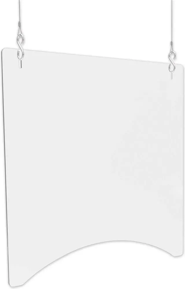 Alt view image 2 of 7 - deflecto Hanging Barrier, 23.75x23.75, Polycarbonate, CL PBCHPC2424
