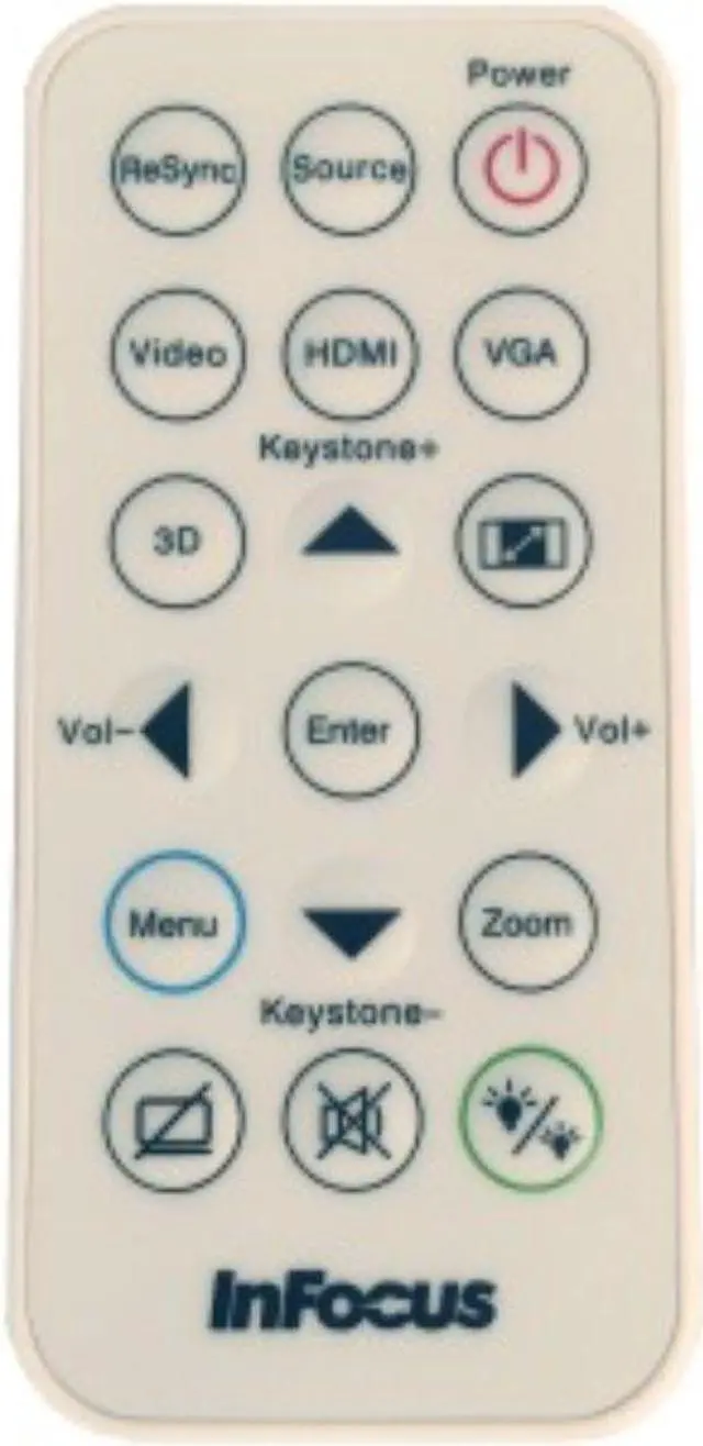 Alt view image 5 of 6 - InFocus Replacement Remote for Select InFocus Projectors